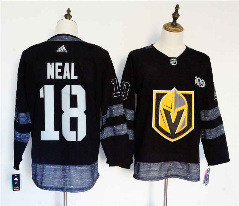 Men's Adidas Vegas Golden Knights #18 James Neal Black 1917-2017 100th Anniversary Stitched NHL Jersey Men's Adidas Vegas Golden Knights #18 James Neal Black 1917-2017 100th Anniversary Stitched NHL Jersey